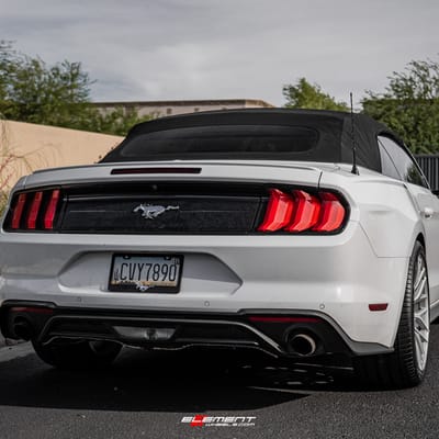 20 inch Staggered Asanti ABL-21 Brushed Silver on a 2018 Ford Mustang