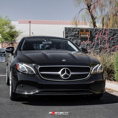 19 inch MRR Ground Force GF09 Silver Machined on a 2018 Mercedes Benz E400 Coupe