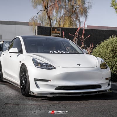 19 inch Avant Garde M610 Matte Black on a 2021 Tesla Model 3 Performace