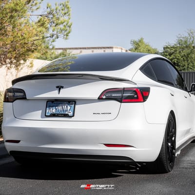 19 inch Avant Garde M610 Matte Black on a 2021 Tesla Model 3 Performace