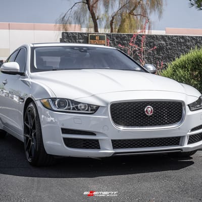 19 inch Staggered Savini Black Di Forza BM14 Gloss Black on a 2017 Jaguar XE