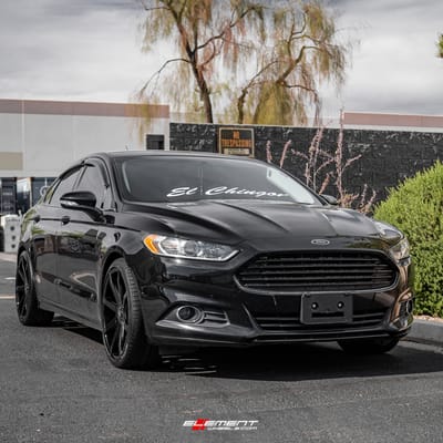 20 inch Dub Push All Gloss Black S110 on a 2016 Ford Fusion