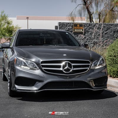 18 inch Versus VS74 Matte Gunmetal on a 2014 Mercedes Benz E350 Sedan