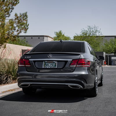 18 inch Versus VS74 Matte Gunmetal on a 2014 Mercedes Benz E350 Sedan