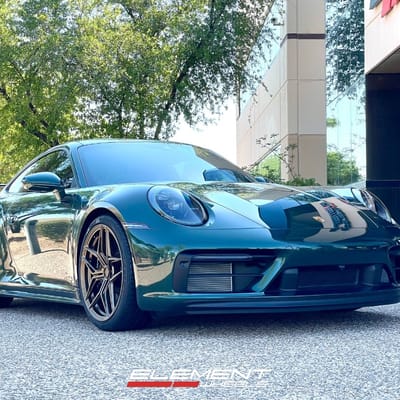 20/21 Double Staggered Variant Zeno in Satin Bronze on a 2023 Porsche 911 Carrera 992