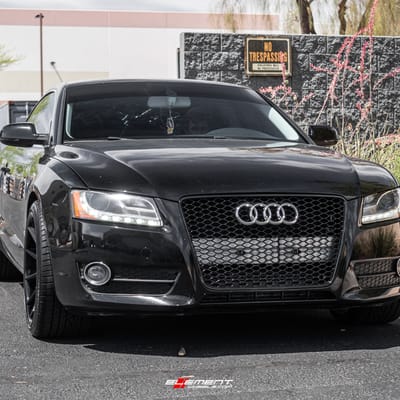 20 inch Ferrada FR4 Matte Black w/ Gloss Black Lip on a 2010 Audi A5