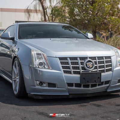 20 inch Staggered Ferrada Forge-8 FR-7 Machine Silver on a 2013 Cadillac CTS Coupe
