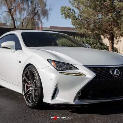 20 inch Staggered Velgen Light Weight VF5 Gloss Gunmetal on a 2015 Lexus RC350