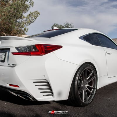 20 inch Staggered Velgen Light Weight VF5 Gloss Gunmetal on a 2015 Lexus RC350