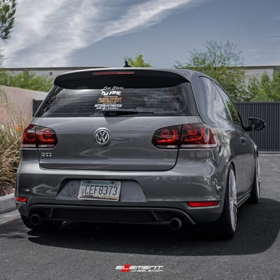 18 inch Rotiform BUC Silver R153 on a 2011 Volkswagen GTI