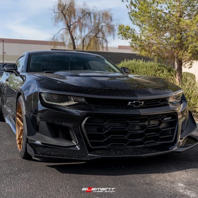 20 inch Staggered Variant Xenon Brushed Bronze on a 2017 Chevrolet Camaro SS