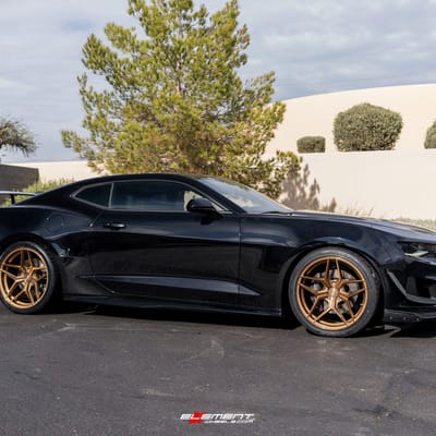 20 inch Staggered Variant Xenon Brushed Bronze on a 2017 Chevrolet Camaro SS