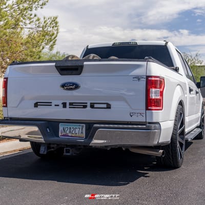 24 inch Dub Push Gloss Black w/ Milled Accents S109 on a 2018 Ford F-150