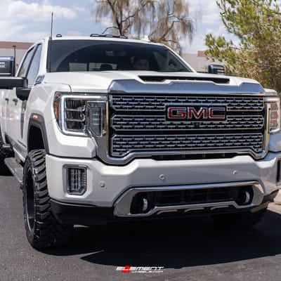 20 inch Fuel Off-Road Nutz Black Machined D541 on a 2021 GMC Sierra Denali HD