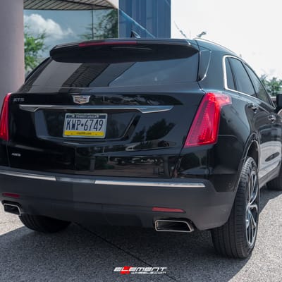 20 inch Lexani Lust Gloss Black Machined Face and Ring on a 2017 Cadillac XT5