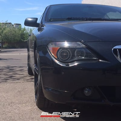 20 inch Curva C5 Black Machined on 2007 BMW 6 Series 650i w/ Specs