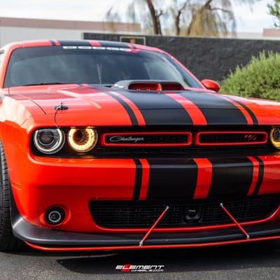 20 inch Staggered Vors DG10 Matte Black on a 2018 Dodge Challenger R/T