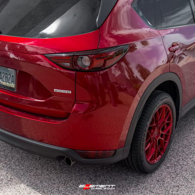 19 inch Variant Radon Custom Blood Red on a 2020 Mazda CX-5