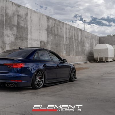 20 inch Variant Xenon Satin Gunmetal on a Bagged 2019 Audi S4