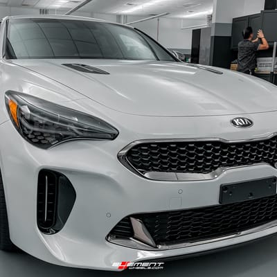 20 inch Staggered Ferrada Forge-8 FR7 Matte Black on a 2019 Kia Stinger GT
