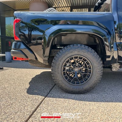 18 inch Vossen HFX-1 in Satin Black on a 2025 Toyota Tacoma TRD Pro 2WD/4WD