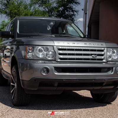 20 inch Curva Concepts C10N Gloss Black Machined on a 2008 Land Rover Range Rover Sport