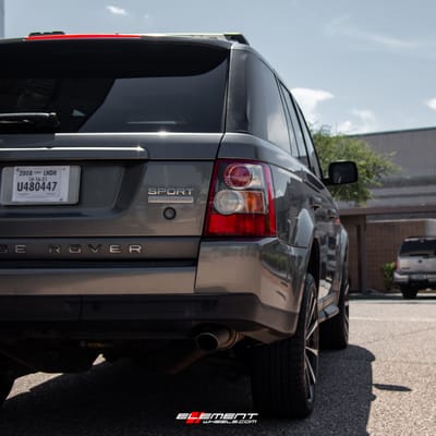 20 inch Curva Concepts C10N Gloss Black Machined on a 2008 Land Rover Range Rover Sport