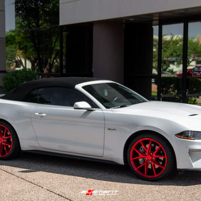 20 inch Niche Misano Candy Red M186 on a 2019 Ford Mustang