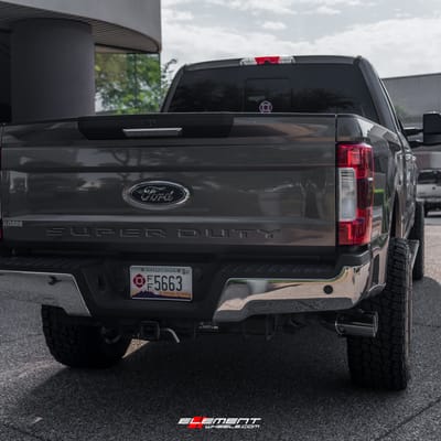 20 inch Hostile H108 Sprocket Armor Plated on a Leveled 2018 Ford F-250