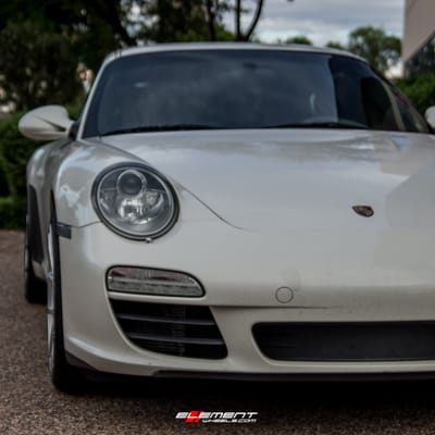 19 inch Staggered Savini Black Di Forza BM14 Brushed Silver on a 2009 Porsche 911 Carrera 997 Narrow Body
