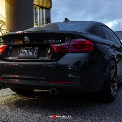Staggered 19 Inch Variant Xenon in Brushed Bronze on a 2018 BMW 4 Series