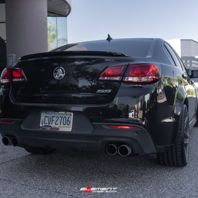 19/20 Double Staggered Variant Xenon Satin Gunmetal on a 2014 Chevrolet SS Sports Sedan