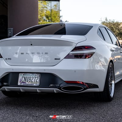 19 inch Ace Alloy AFF04 Black Chrome w/ Machined Lip on a 2022 Genesis G70