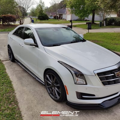 19 inch Staggered Ace Alloy AFF05 Space Gray on a 2017 Cadillac ATS Sedan RWD