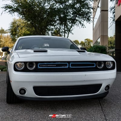 22 inch Blaque Diamond BD-F25 Gloss Black on a 2016 Dodge Challenger RWD