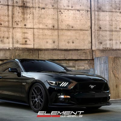 20 inch Staggered Velgen VMB7 Matte Gunmetal on 2015 Ford Mustang GT w/ Specs