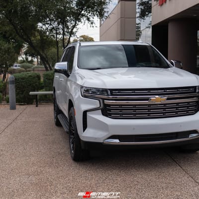 22 Inch Rotiform JDR in Matte Black on a 2021 Chevrolet Tahoe