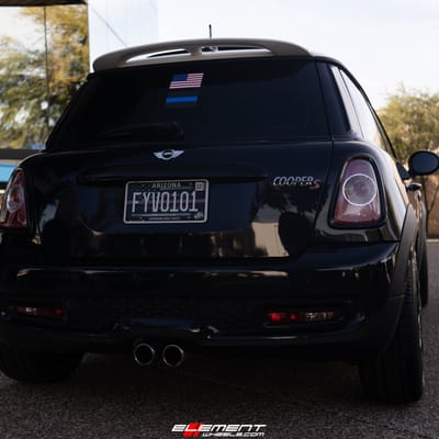 17 Inch Fifteen52 Apex in Frosted Graphite on a 2012 Mini Cooper S