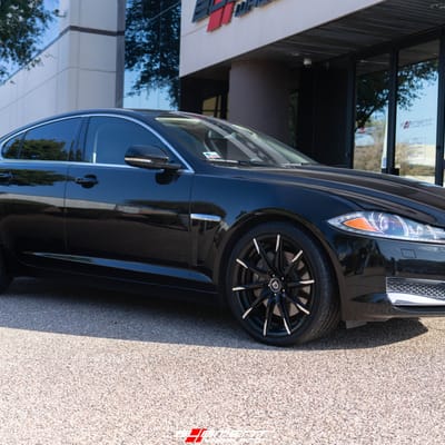 20 Inch Lexani CSS-15 in Gloss Black W/ Machined Tips on a 2012 Jaguar XF 5.0 Portfolio