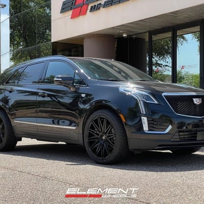 22 inch Curva Concepts C48 in Gloss Black on a 2020 Cadillac XT5