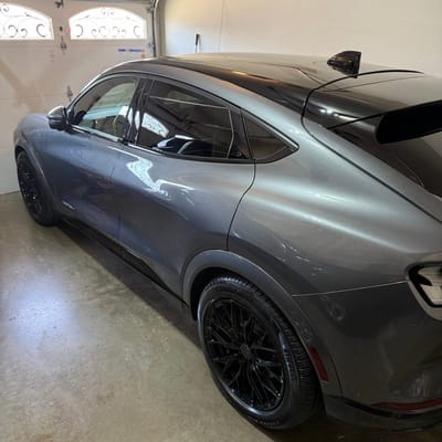 19 inch MRR Ground Force GF5 in Gloss Black on a 2021 Ford Mustang Mach-E AWD