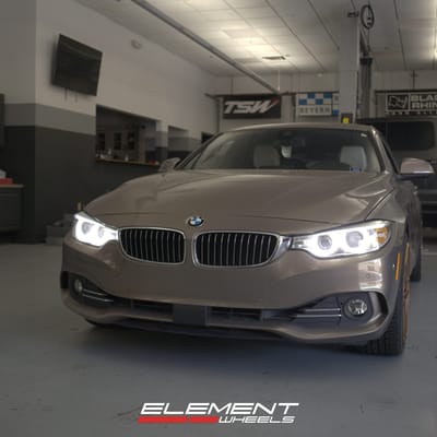 Staggered 20 Inch Variant Xenon in Brushed Bronze on a 2017 BMW 430i Sedan