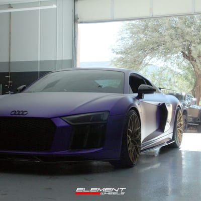 20/21 Double Staggered Variant TWT-1P Satin Brushed Monaco Copper on a 2017 Audi R8
