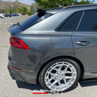22 inch Vossen HFX-1 in Silver Machined on a 2023 Audi SQ8