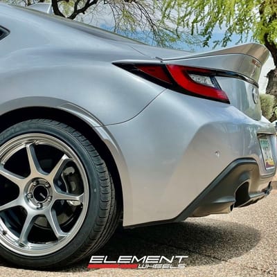 18 inch Staggered Enkei TS-7 in Storm Grey on a 2023 Toyota GR86