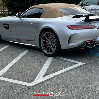 Staggered 20 Variant Wheels Aure in Chrome Powdercoat  on a 2018 Mercedes- Benz AMG GT-C
