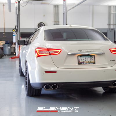 Staggerd 20 Inch TSW Sebring in Matte Black on a 2014 Maserati Ghibli