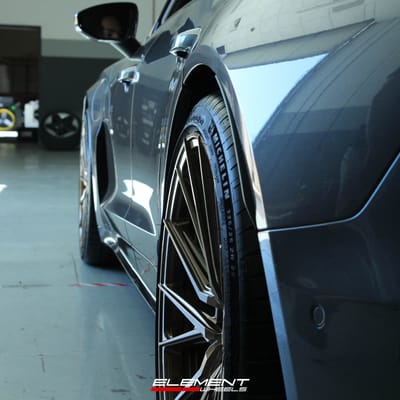22 inch Staggered Vossen HF-4T Gloss Bronze (True Directional) on a 2022 Audi E-Tron GT RS