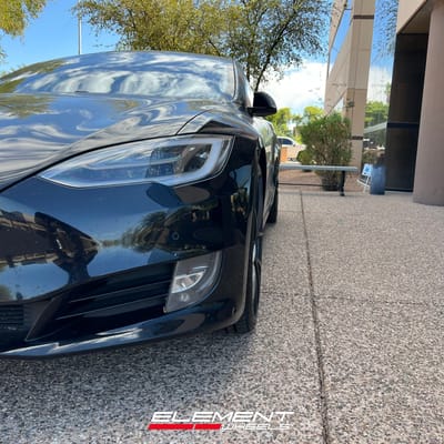 22 inch Niche Misano Satin Black M117 on a 2016 Tesla Model S 2WD