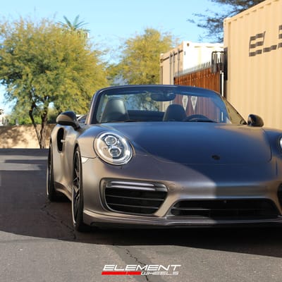 21 inch Staggered Variant FCK-3P+ on a Lowered 2017 Porsche 911 Turbo